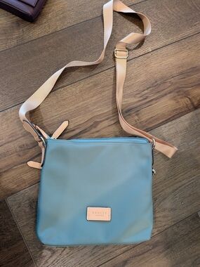 Radley London Blue Crossbody Bag with Tan Strap